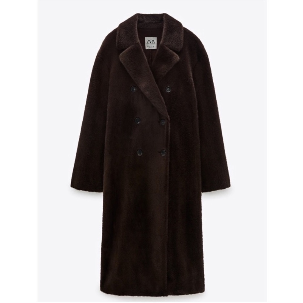 Zara Faux Fur Coat NWT SZ L